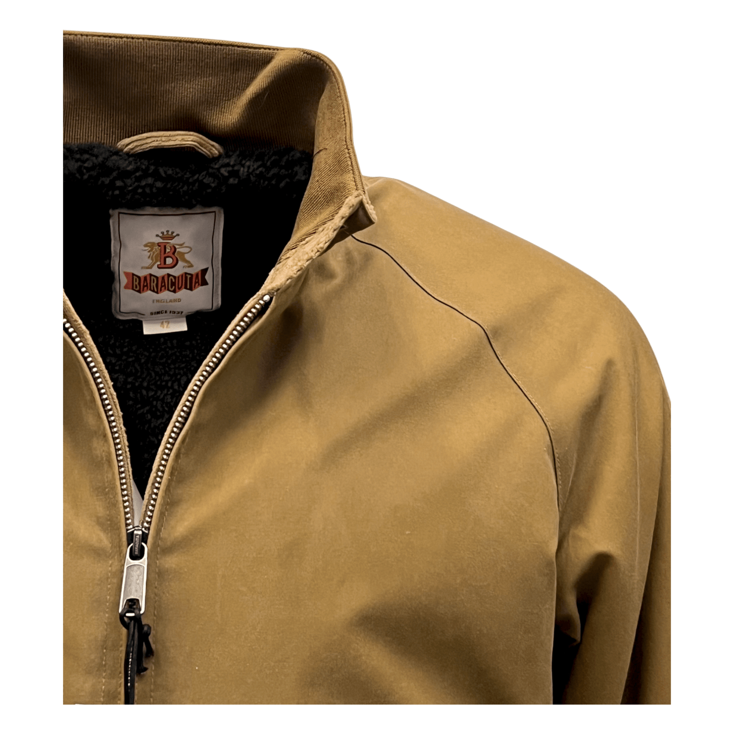 UNIT Hamburg - Baracuta, G9 Harrington, Wachsjacke, dunkelbeige - Baracuta