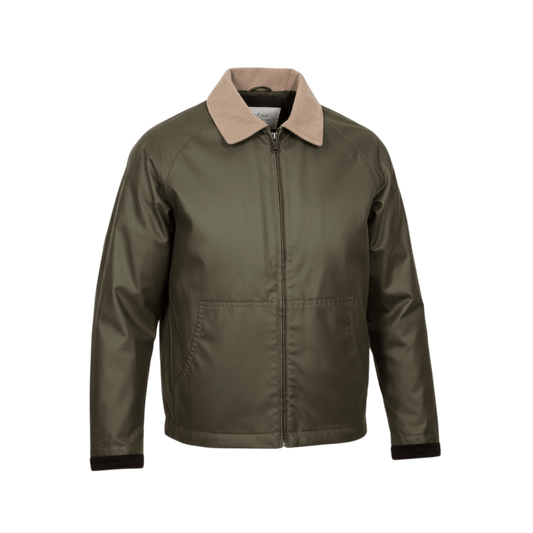 UNIT Hamburg - Brixtol Carter Waxed Jacket, Olive with light collar - Brixtol Textiles