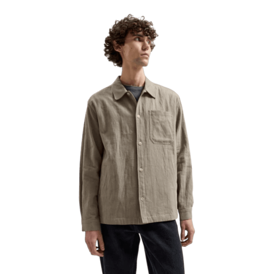 UNIT Hamburg - Brixtol Frank Linen Overshirt - Linen/Cotton, mud - Brixtol Textiles