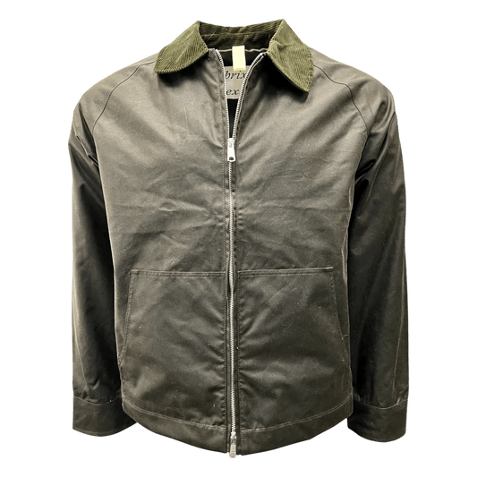 Brixtol Textiles. Carter, short wax jacket, olive - UNIT Hamburg