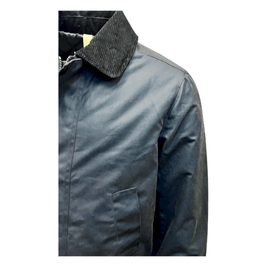 UNIT Hamburg - Brixtol Textiles, Curtis, wax jacket, smoke blue - Brixtol Textiles