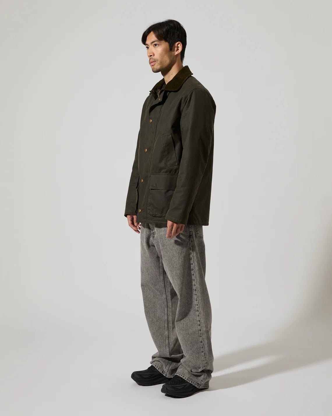 UNIT Hamburg - Brixtol Textiles, Curtis Waxed Jacket, oliv - Brixtol Textiles