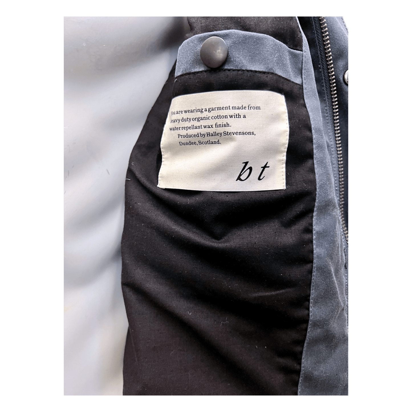 UNIT Hamburg - Brixtol Textiles, Kit, Wachsjacke lang, rauchblau - Brixtol Textiles