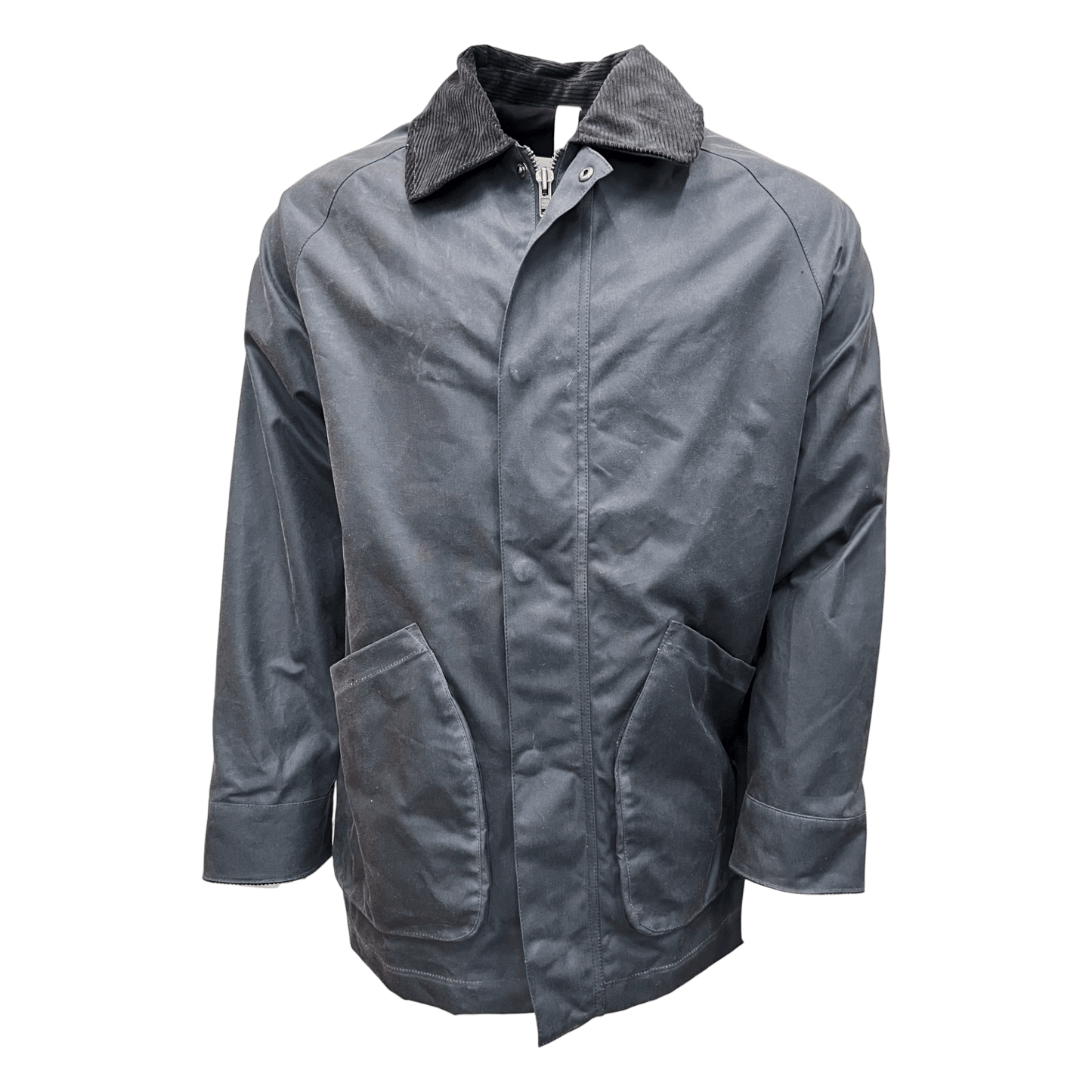 UNIT Hamburg - Brixtol Textiles, Kit, Wachsjacke lang, rauchblau - Brixtol Textiles