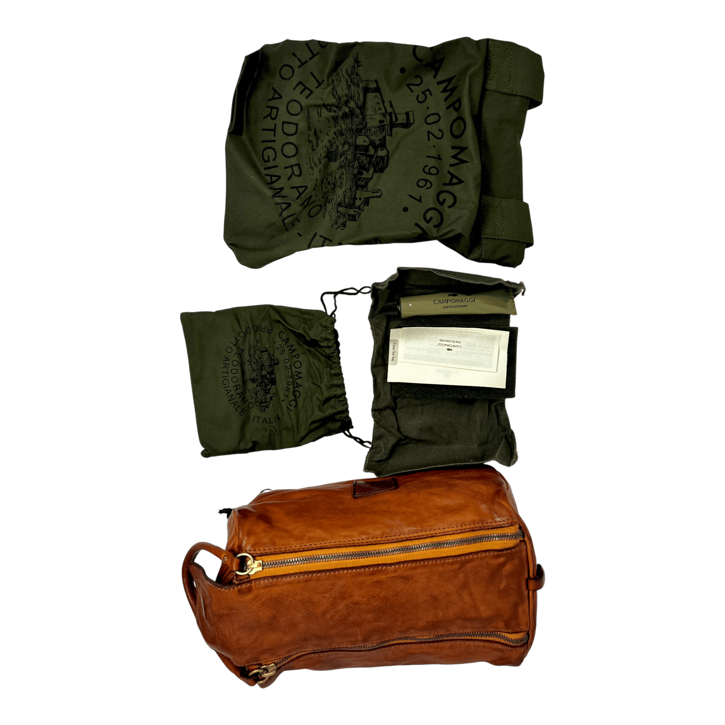 UNIT Hamburg - Campomaggi Beauty Bag – Leder - Kulturbeutel, cognac - Campomaggi