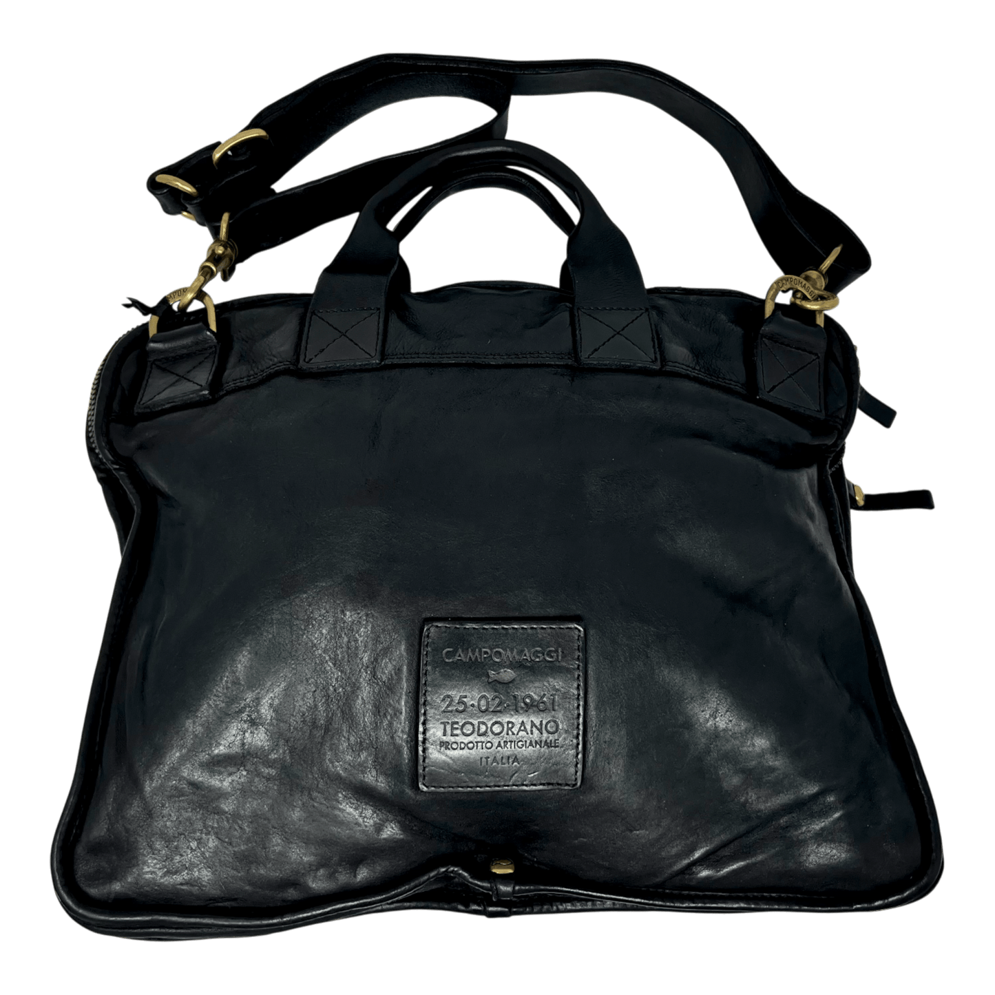 UNIT Hamburg - Campomaggi Briefcase – handgefertigte Leder - Aktentasche, schwarz - Campomaggi