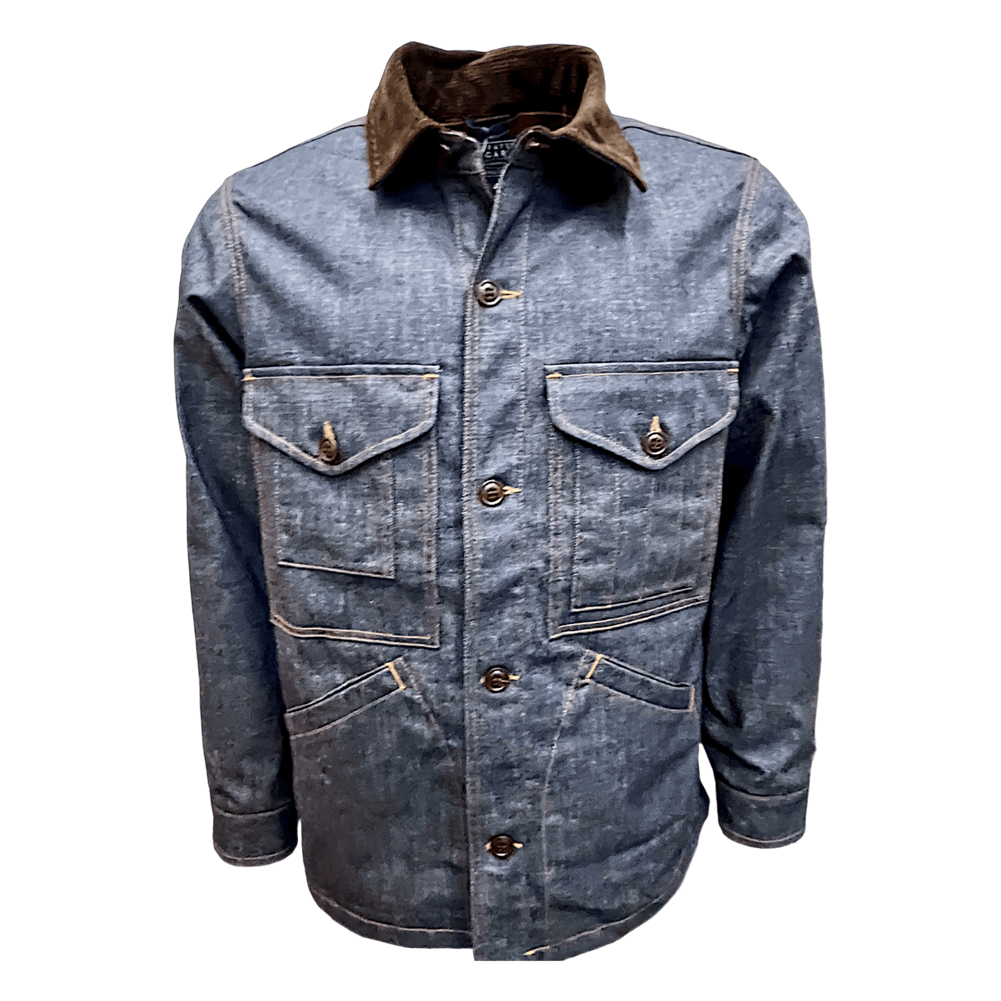 UNIT Hamburg - Ceccarelli Denim Work Jacket – gewachste Workerjacke mit Cordkragen - Ceccarelli