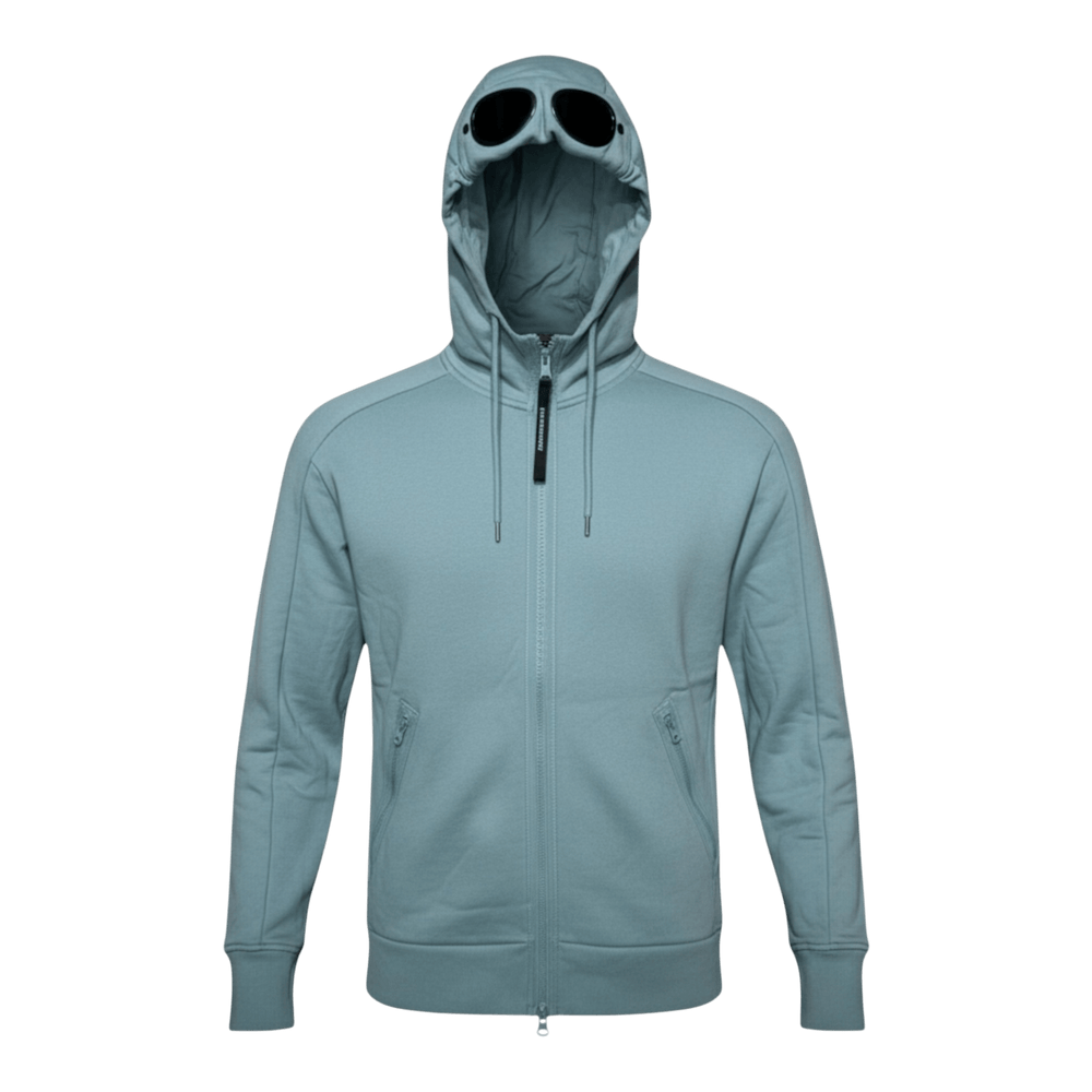 UNIT Hamburg - C.P. Company Goggle Jacket – Diagonal Fleece silver blue - C.P. Company