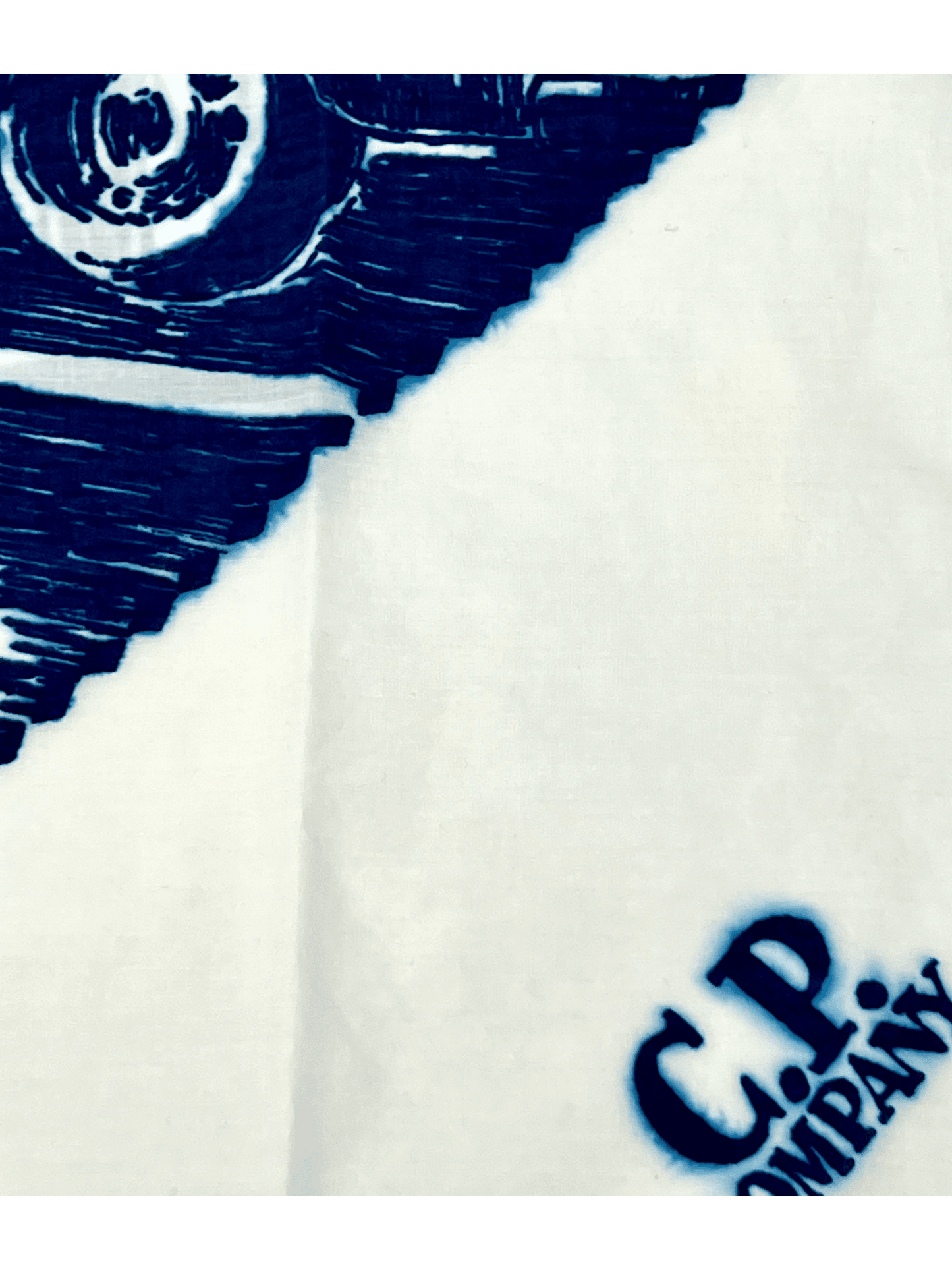 UNIT Hamburg - C.P. Company Musselin‑Tuch 60x60 Weiß/Denim - C.P. Company