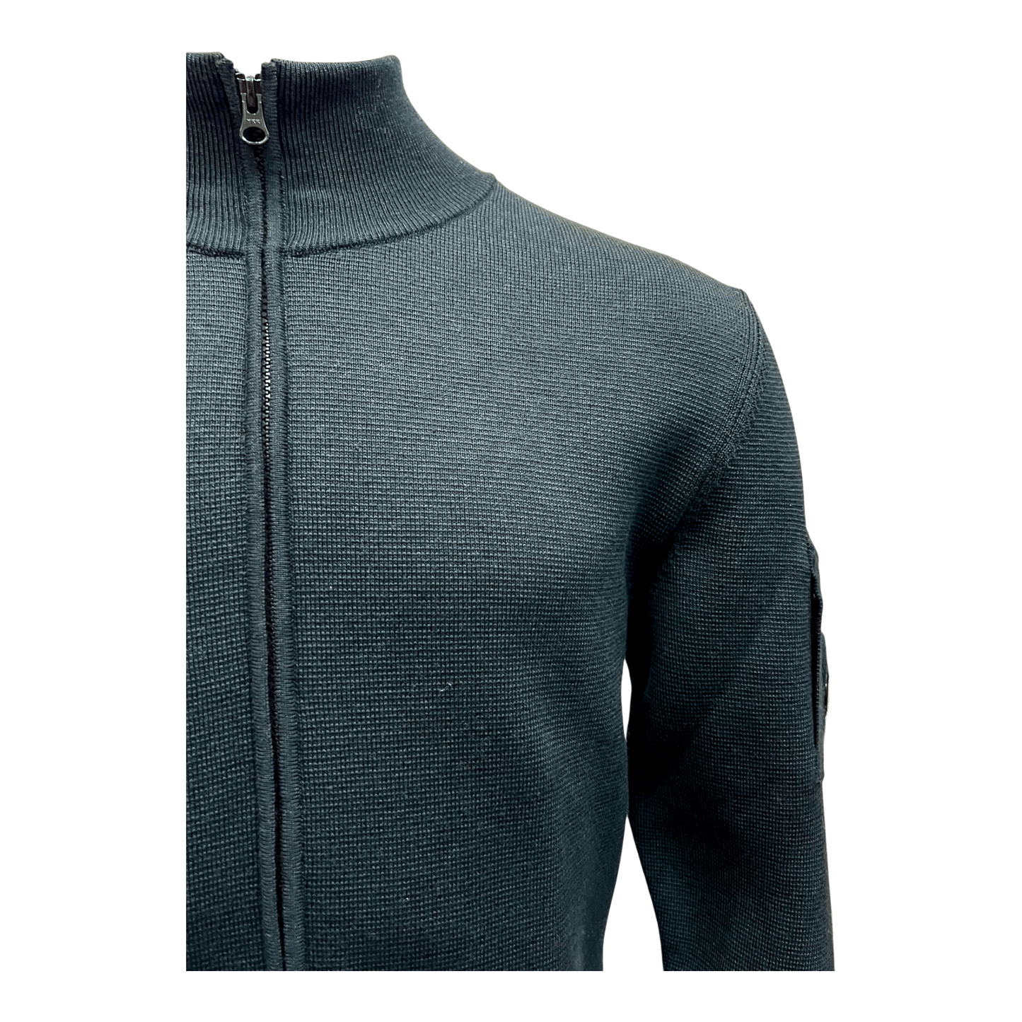 UNIT Hamburg - C.P. Company, Re - Wool Cardigan – mit Linse, grün - C.P. Company