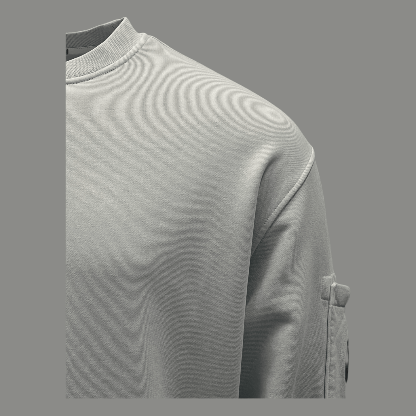 C.P. Company, resist Dyed Diagonal Sweatshirt, Rundhals grau - UNIT Hamburg