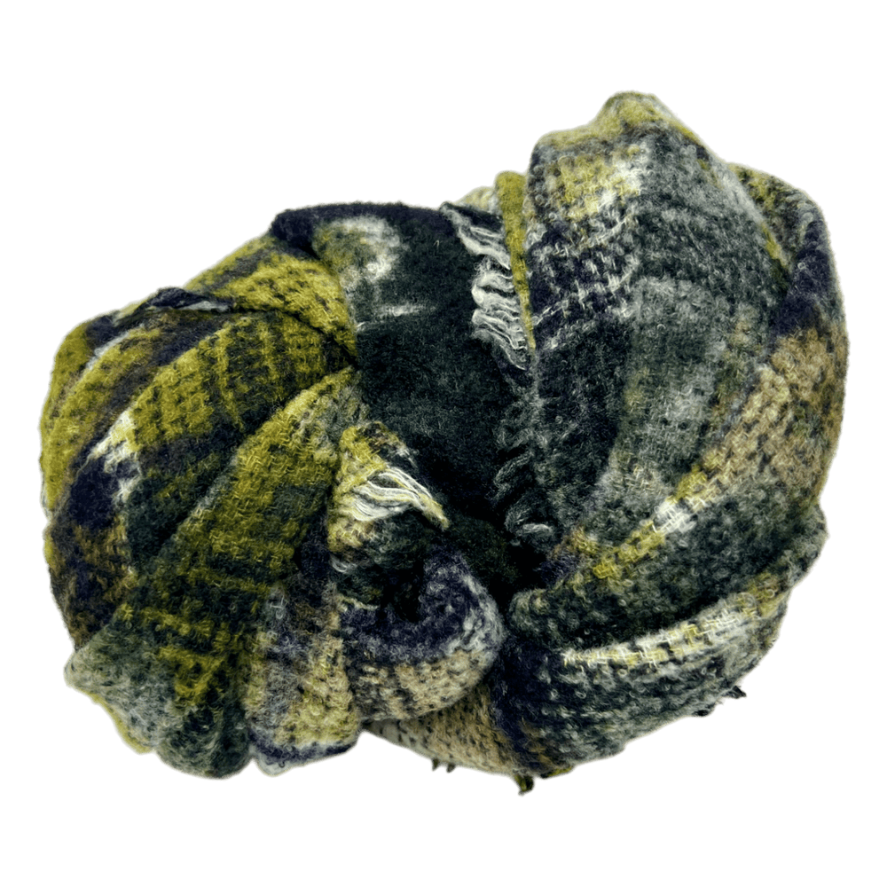 UNIT Hamburg - Faliero Sarti, Schaltuch 75x200, kariert, limette, oliv, navy - Faliero Sarti