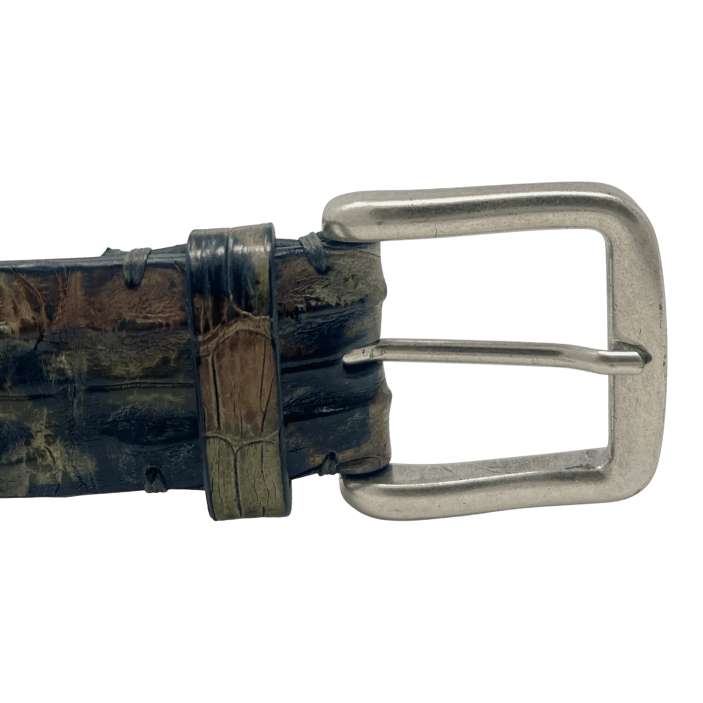 UNIT Hamburg - Fausto Colato, Croco Camouflage Gürtel, oliv - Fausto Colato