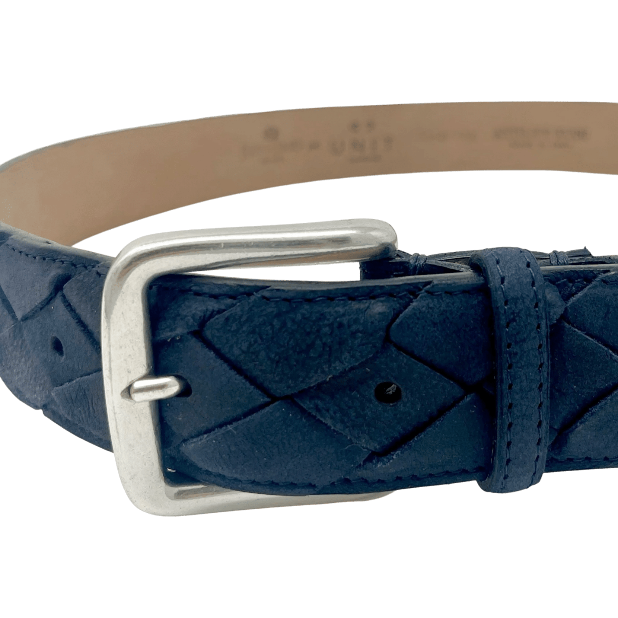 UNIT Hamburg - Fausto Colato Gürtel, Antilope geflochten, blau - Fausto Colato
