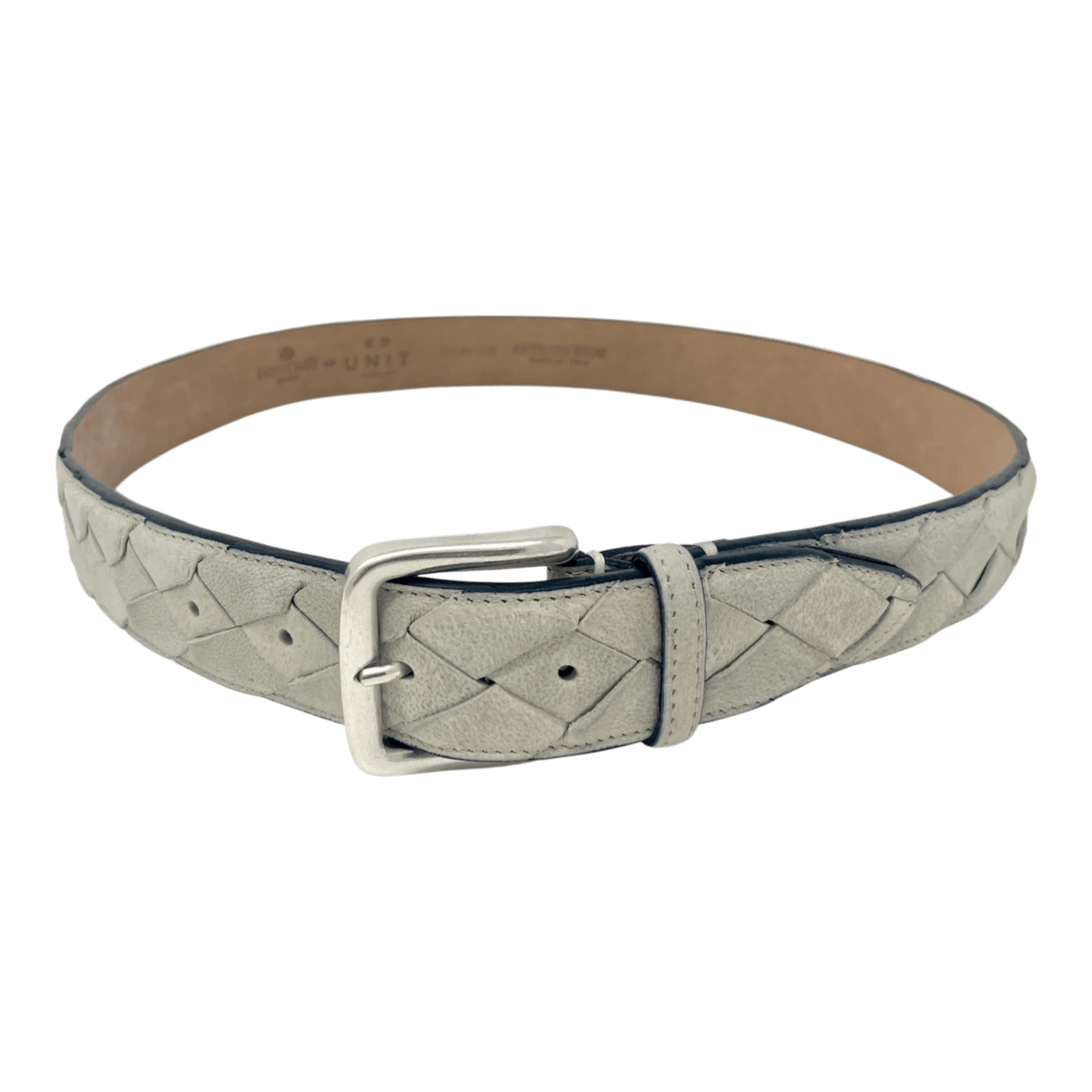 UNIT Hamburg - Fausto Colato Gürtel, Antilope geflochten, hellgrau natur - Fausto Colato