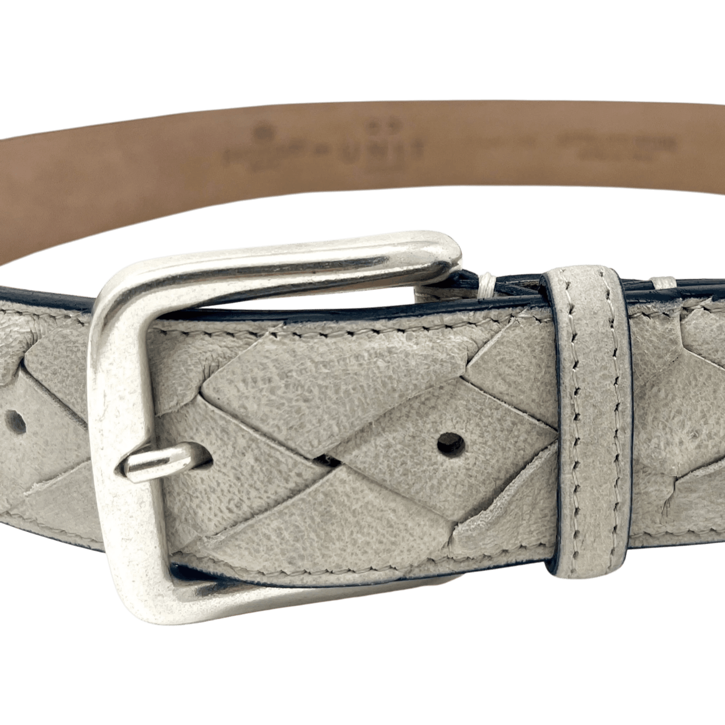 UNIT Hamburg - Fausto Colato Gürtel, Antilope geflochten, hellgrau natur - Fausto Colato