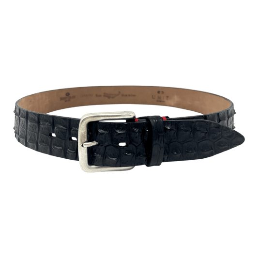 UNIT Hamburg - Fausto Colato, crocodile back belt, black - Fausto Colato