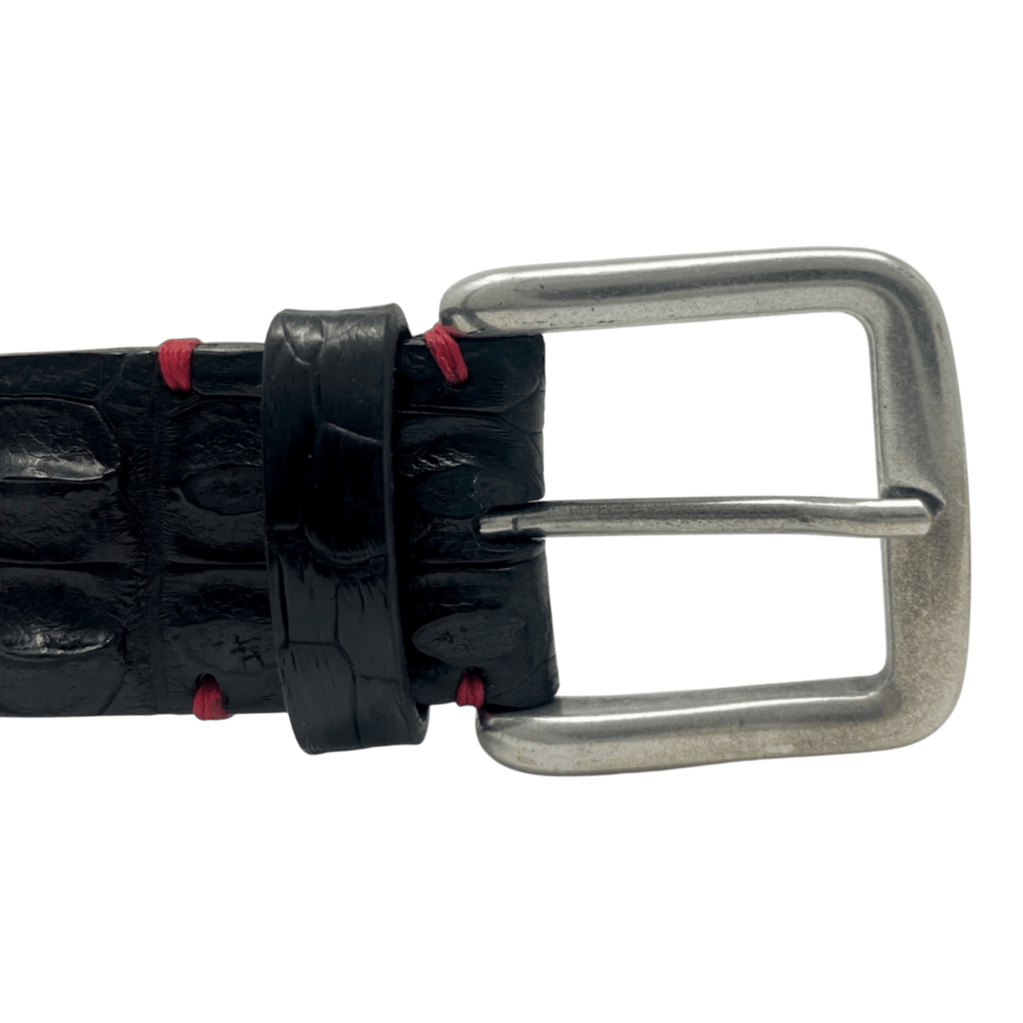 UNIT Hamburg - Fausto Colato, Krokodilrücken Gürtel, schwarz - Fausto Colato