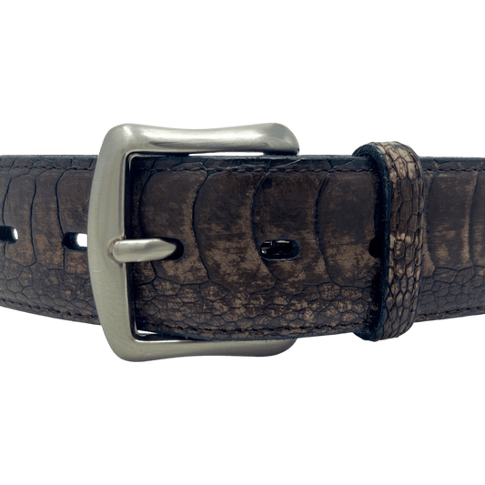 UNIT Hamburg - Fausto Colato Ostrich foot belt - Vintage, brown - Fausto Colato