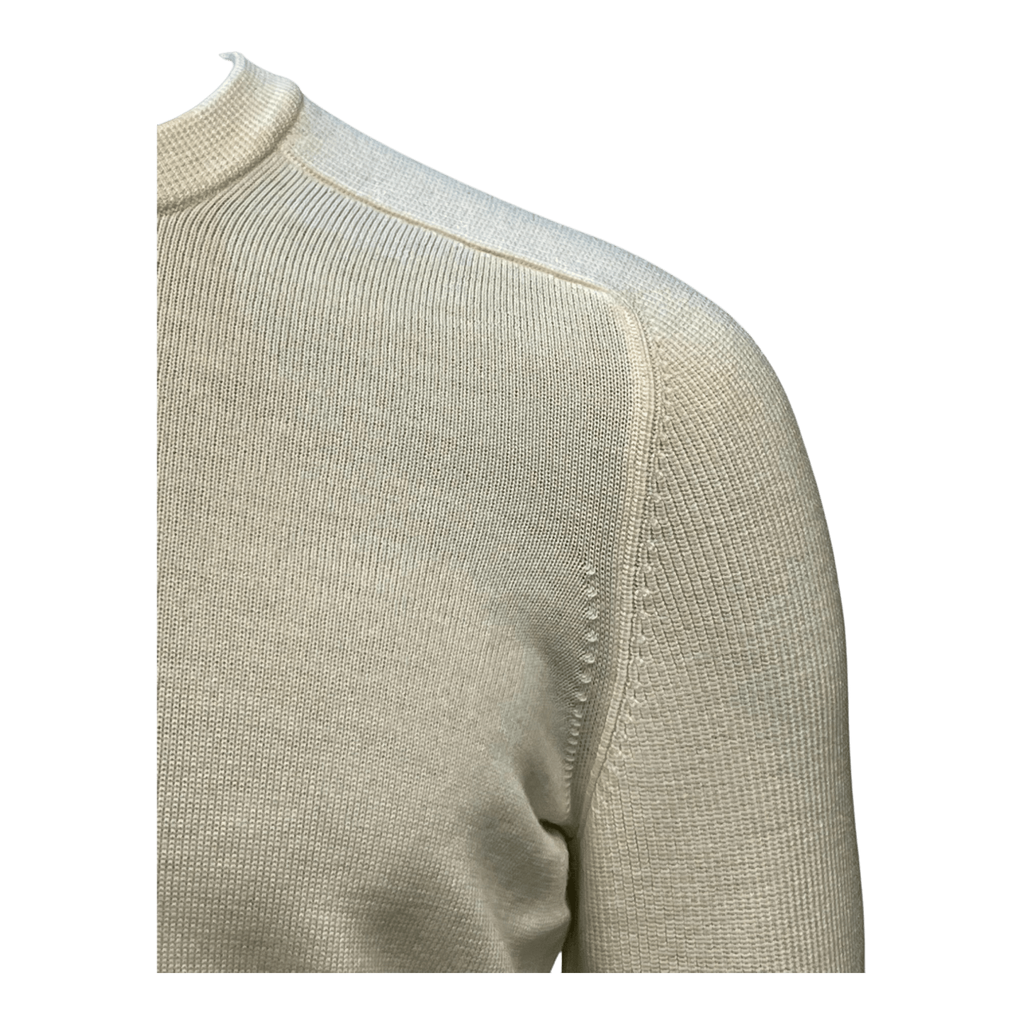 UNIT Hamburg - Gran Sasso, Rainwool, maglia fine, collo rotondo bianco - Gran Sasso