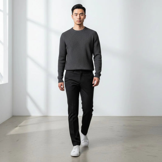 UNIT Hamburg - Gran Sasso, Girocollo in Rainwool, nero - Gran Sasso