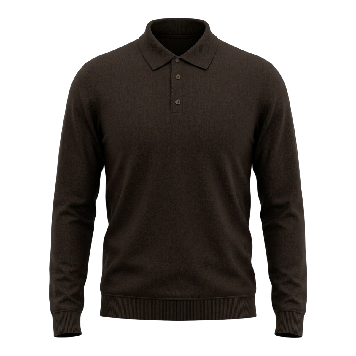 Roberto Collina Merino-Poloshirt Dunkelbraun