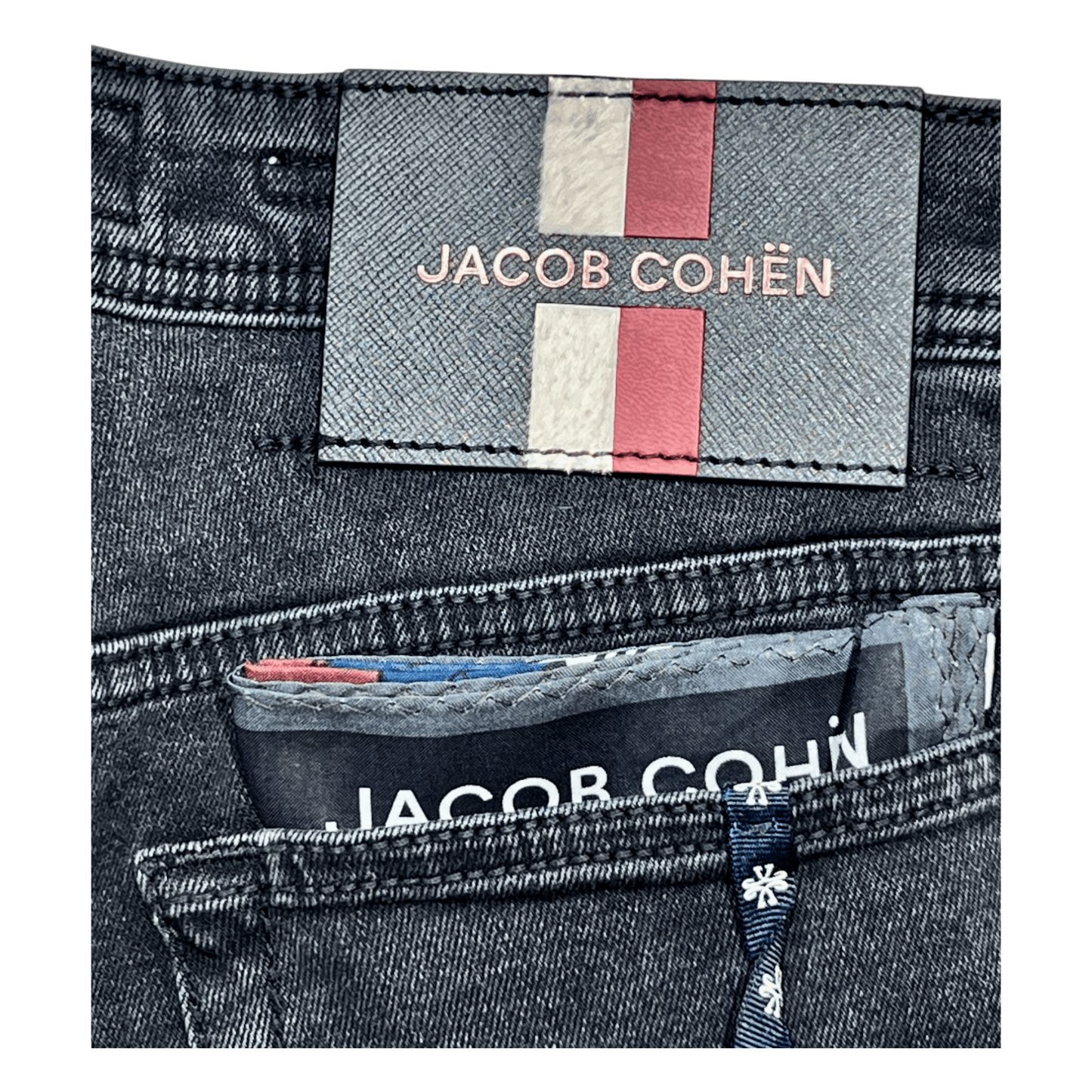 UNIT Hamburg - Jacob Cohën, BARD, red white stripe label, black washed - Jacob Cohën