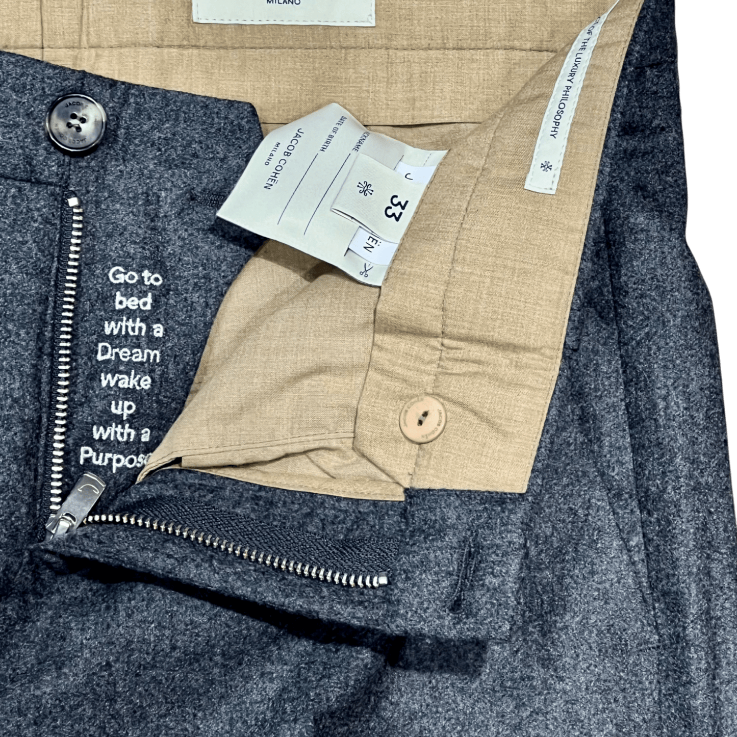 UNIT Hamburg - Jacob Cohën, BOBBY WOOL, melange dark grey - Jacob Cohën
