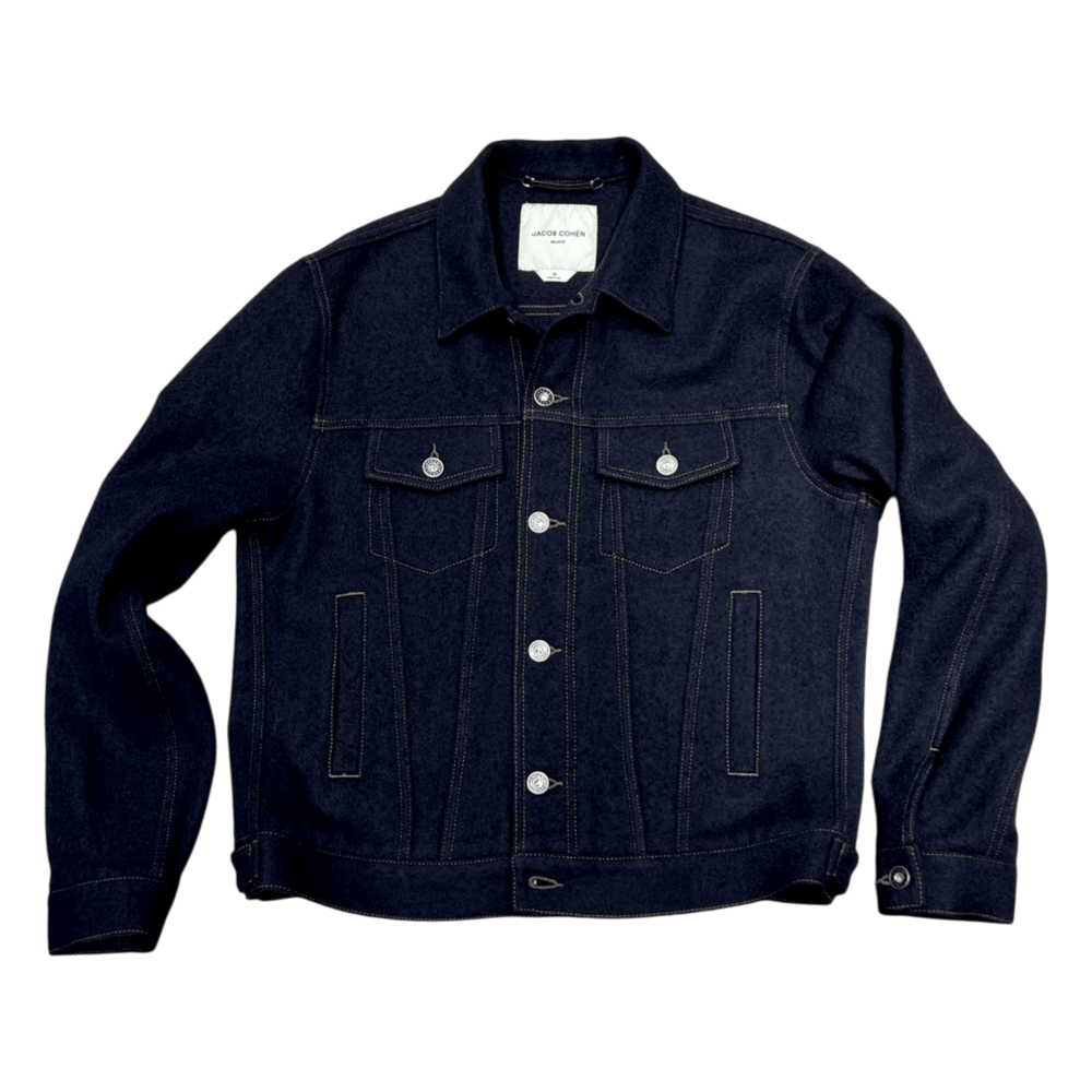 UNIT Hamburg - Jacob Cohën. Jeansjacke aus Wolle, dark navy - Jacob Cohën