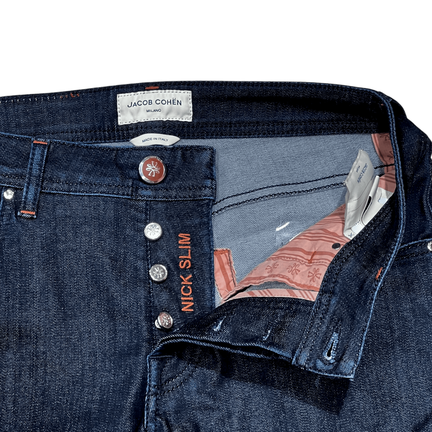 UNIT Hamburg - Jacob Cohën, Nick Slim, rostrotes label, navy - Jacob Cohën