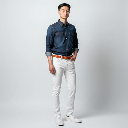 UNIT Hamburg - Jacob Cohën Western Shirt Medium Blueshop - Jacob Cohën