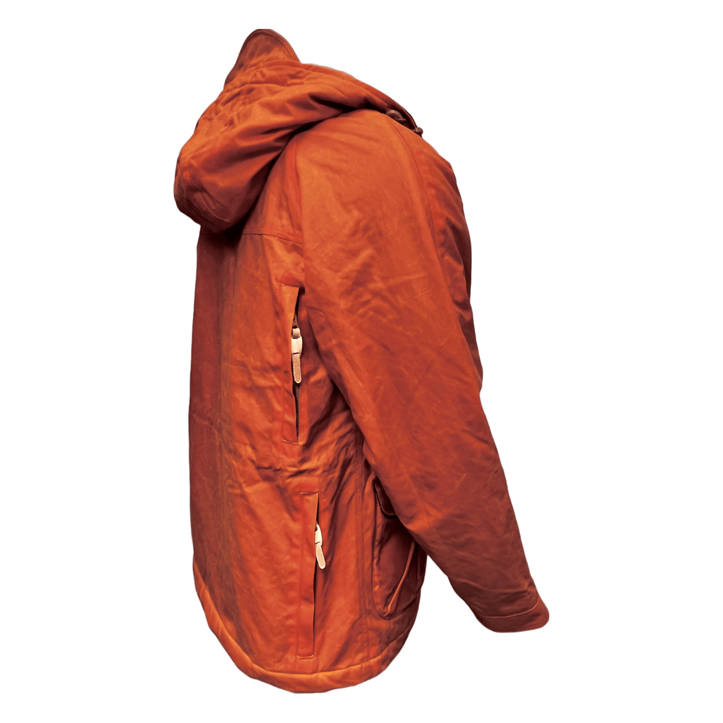 UNIT Hamburg - Manifatture Ceccarelli, New Fisherman Parka, gewachste Baumwolle, orange - Ceccarelli