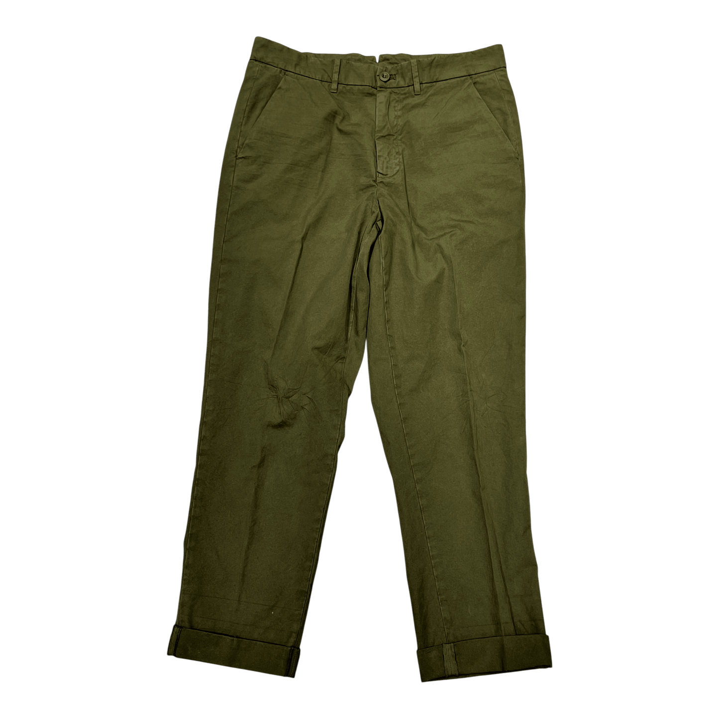 UNIT Hamburg - Never Laundry Il Pinces – Cotton Gabardine Hose, olivgrün - Never Laundry
