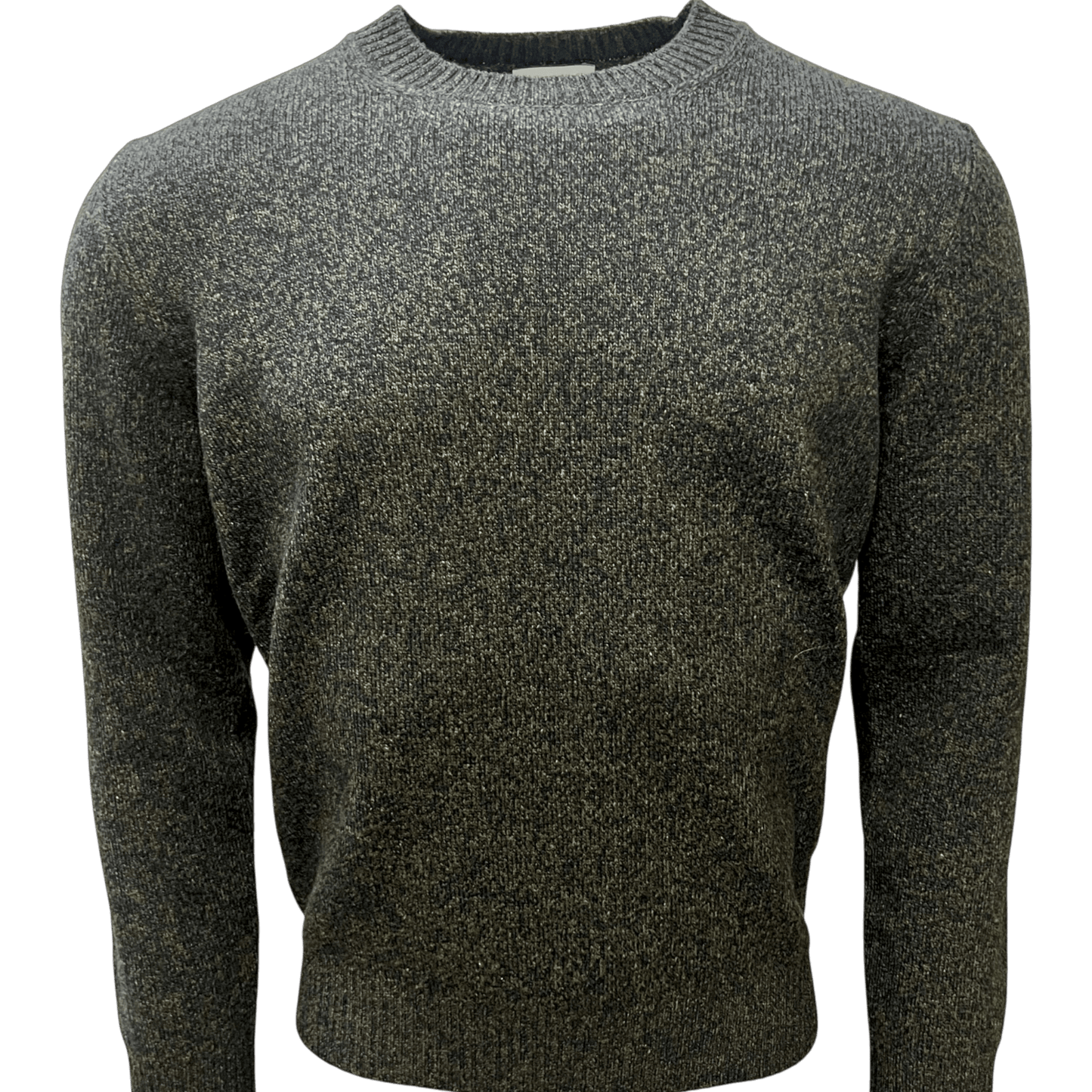 UNIT Hamburg - Never Laundry Mouliné Rundhals melange oliv - schwarz - Never Laundry