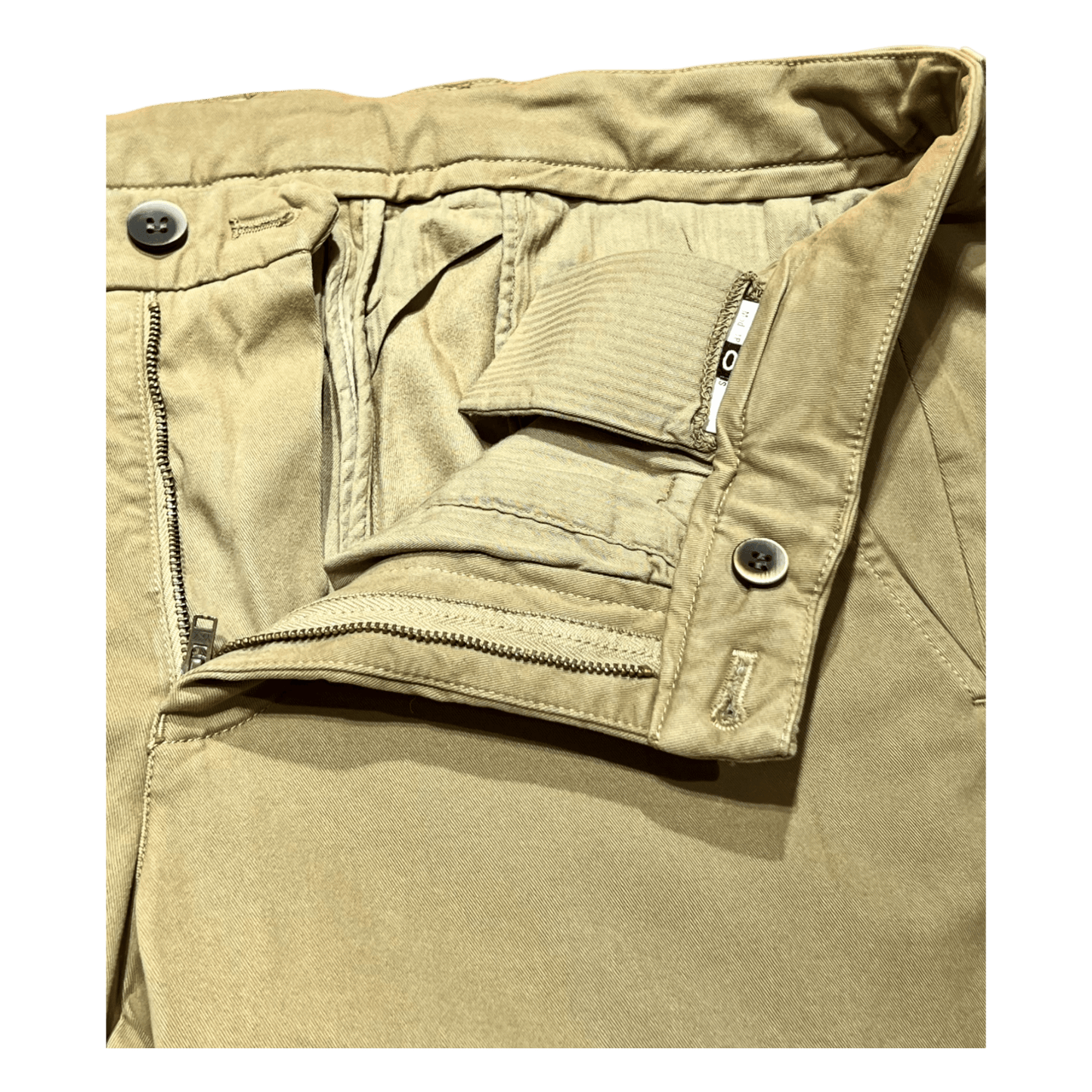 UNIT Hamburg - Never Laundry, Versilia, Baumwollhose Gabardine, beige - grün - Never Laundry