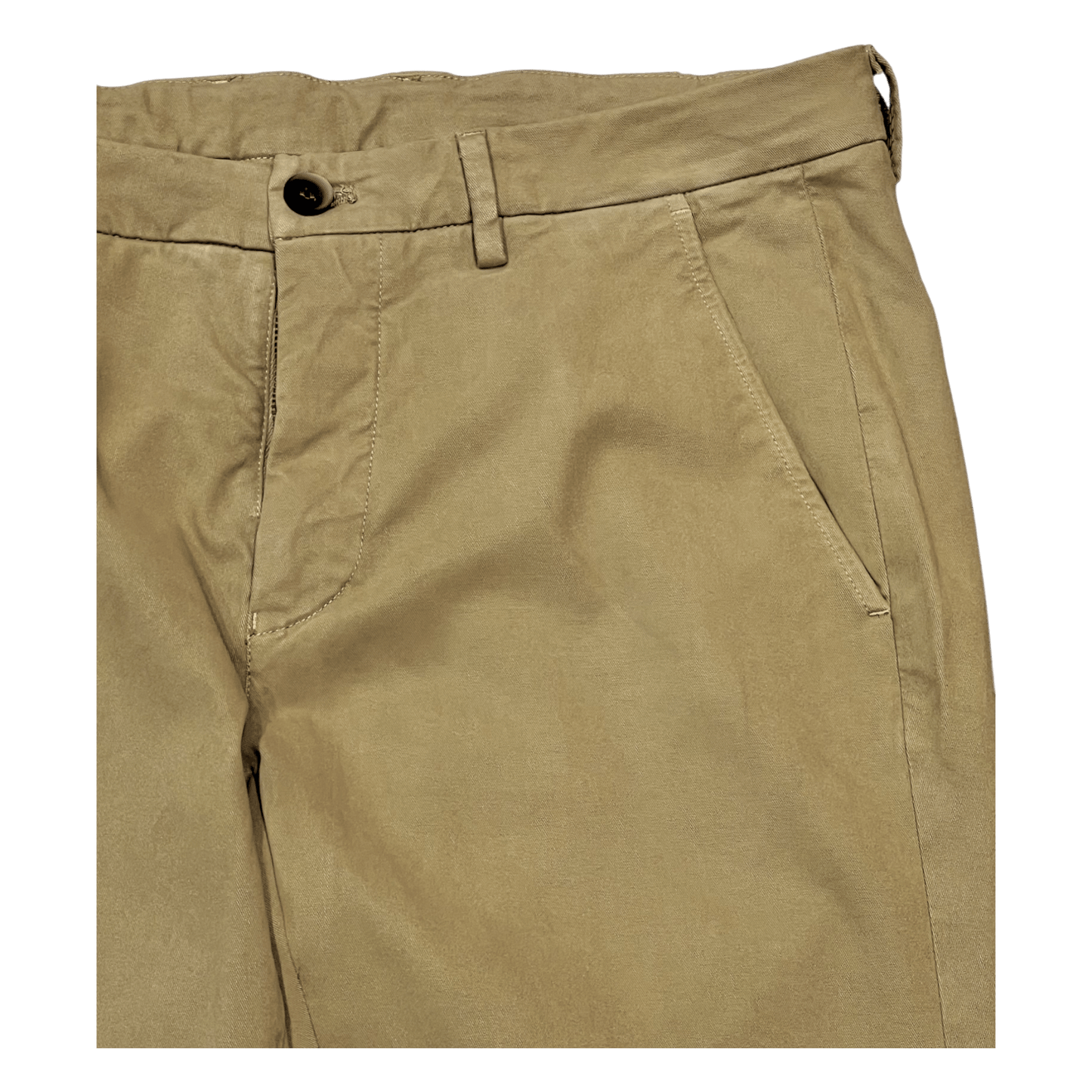 UNIT Hamburg - Never Laundry, Versilia, Baumwollhose Gabardine, beige - grün - Never Laundry