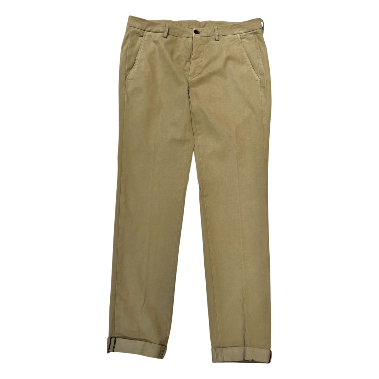 UNIT Hamburg - Never Laundry, Versilia, Baumwollhose Gabardine, beige - grün - Never Laundry