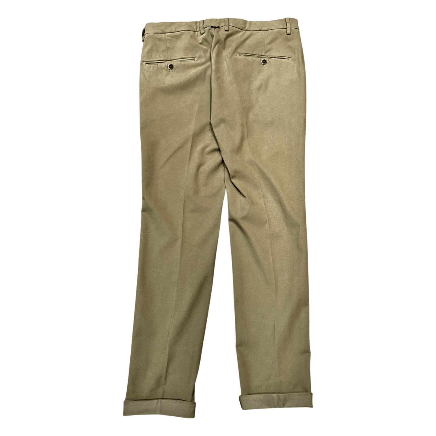 UNIT Hamburg - Never Laundry, Versilia, Baumwollhose Gabardine, beige - grün - Never Laundry