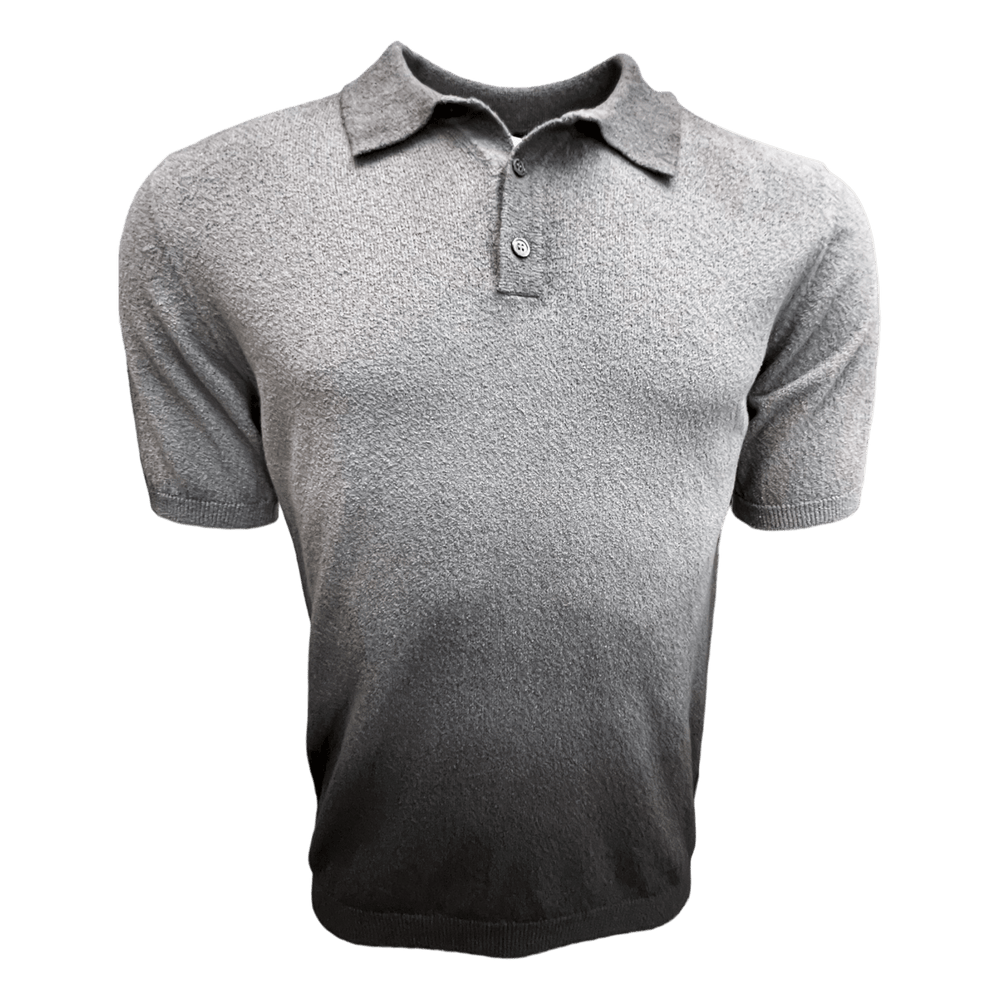 UNIT Hamburg - Roberto Collina(ロベルト・コリーナ)、テリーポロ、ハンドスプレー バイカラー、グレー - ブラック - Roberto Collina(ロベルト・コリーナ