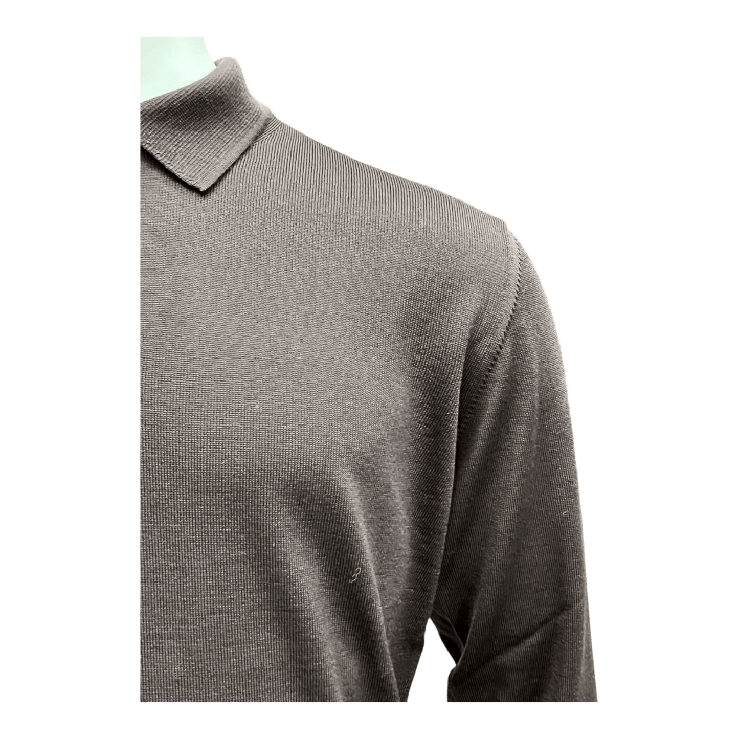 UNIT Hamburg - Roberto Collina, Merino Polo Langarm, graphit grau - Roberto Collina