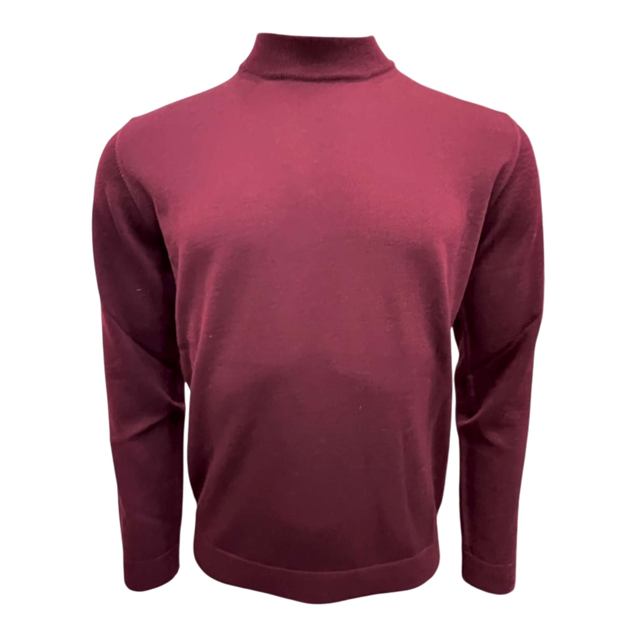 UNIT Hamburg - Roberto Collina メリノスタンドアップカラージャンパー 男性用, ボルドー - Roberto Collina