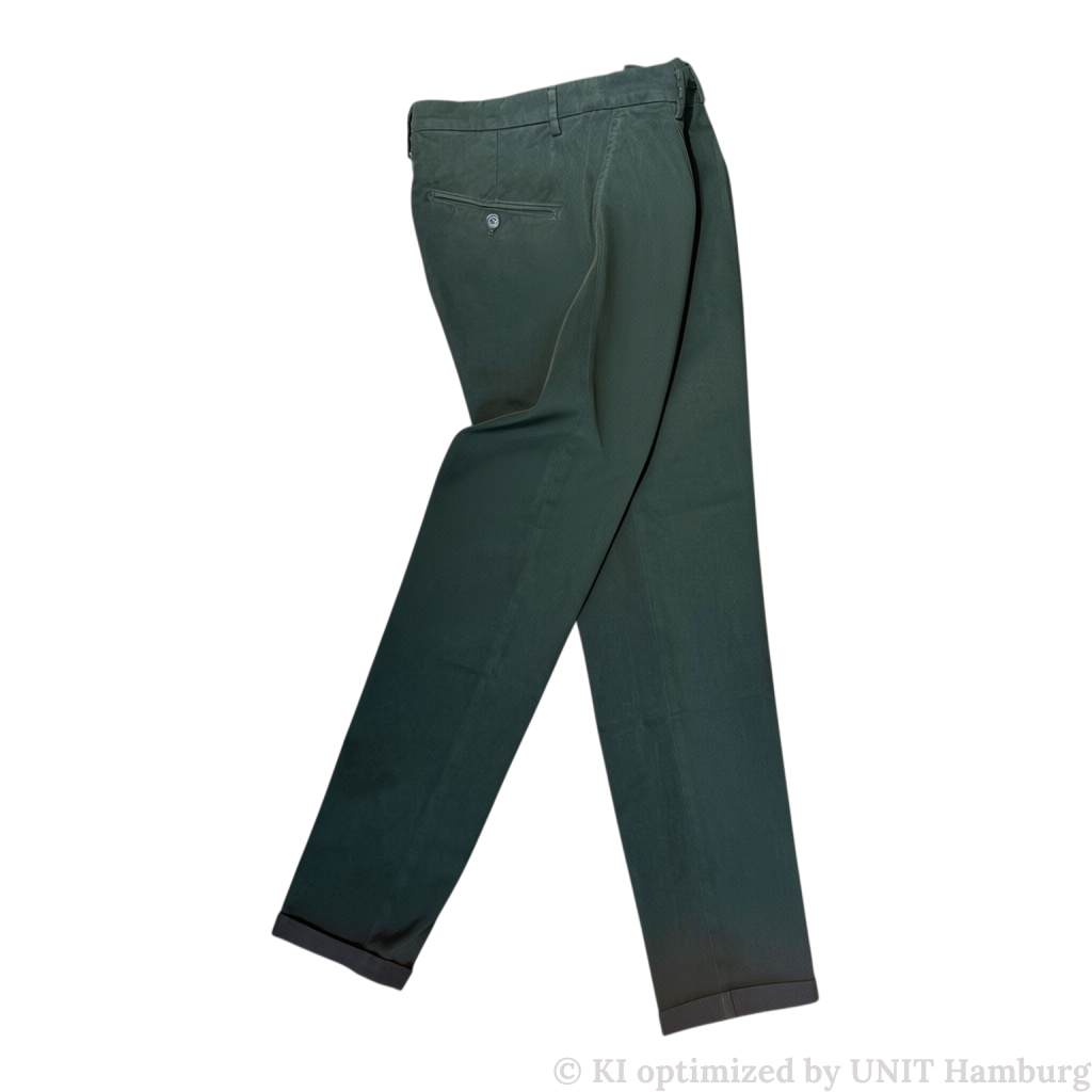 Watermarked - Never Laundry Chino falschengrün mit Bundfalte