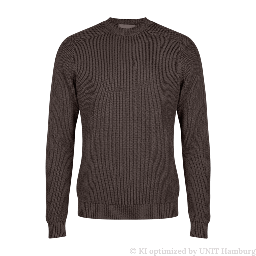 Watermarked - Gran Sasso, Rainwool Rundhalspullover, braun