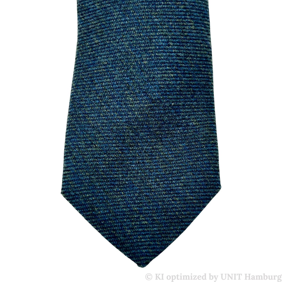 Watermarked - Ascot, Woll-Seidenkrawatte, denimblau-oliv