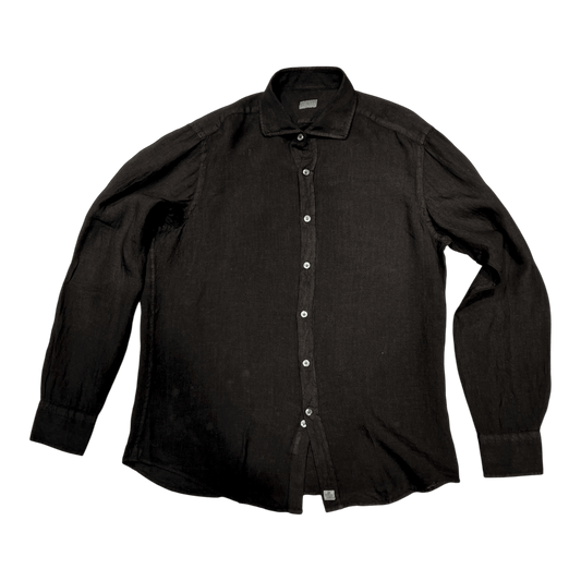 UNIT Hamburg - Sonrisa, linen shirt, fine quality, black - Sonrisa