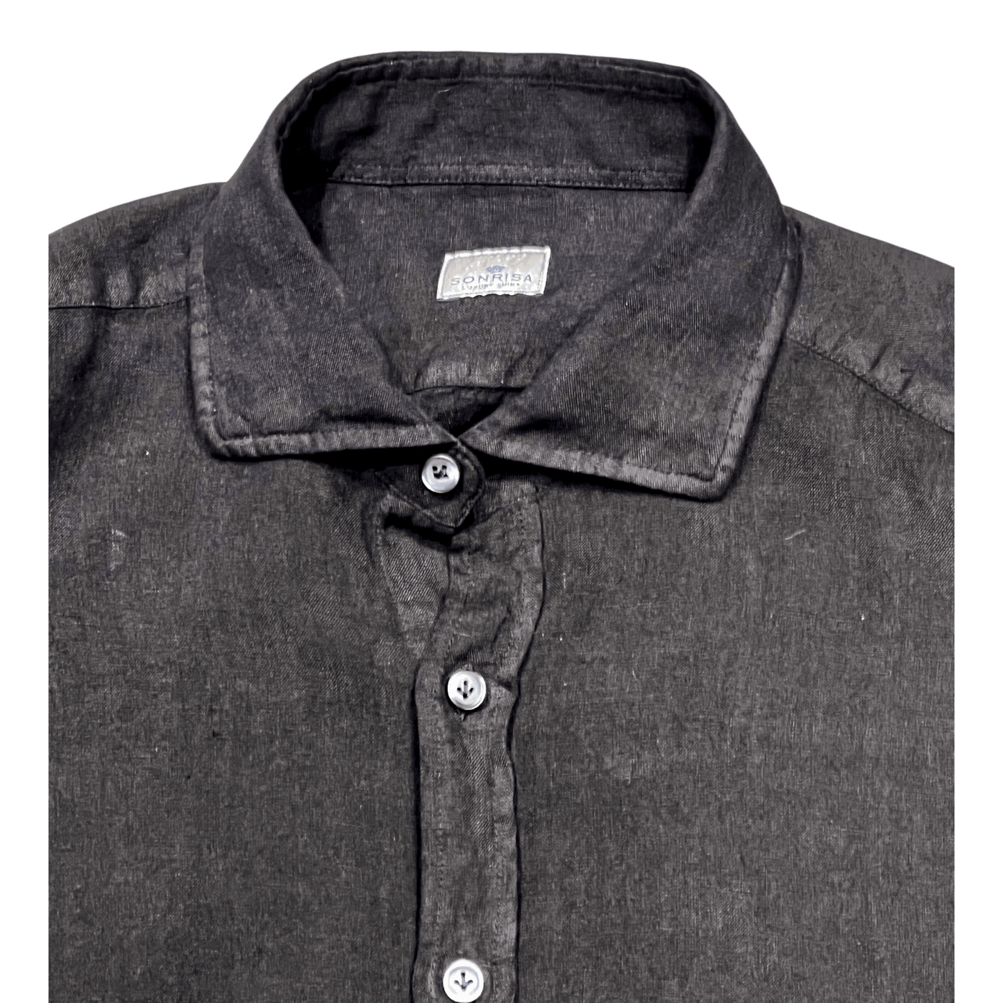 UNIT Hamburg - Sonrisa, Leinenhemd, feine Qualität, schwarz - Sonrisa