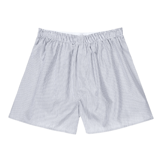 UNIT Hamburg - Sunspel, Classic Boxer Short, weiß - blaue Streifen - Sunspel