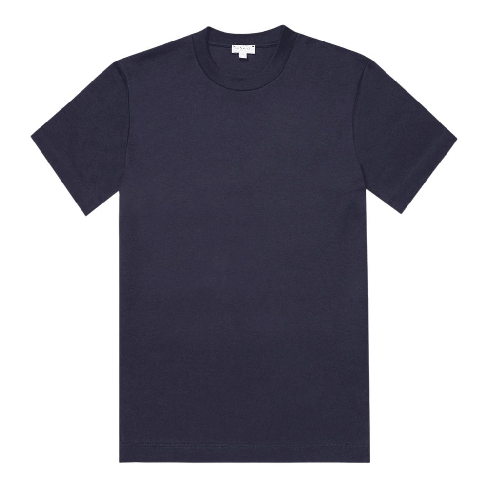 UNIT Hamburg - Sunspel, Heavy Weight Supima Cotton T-Shirt, navy - Sunspel