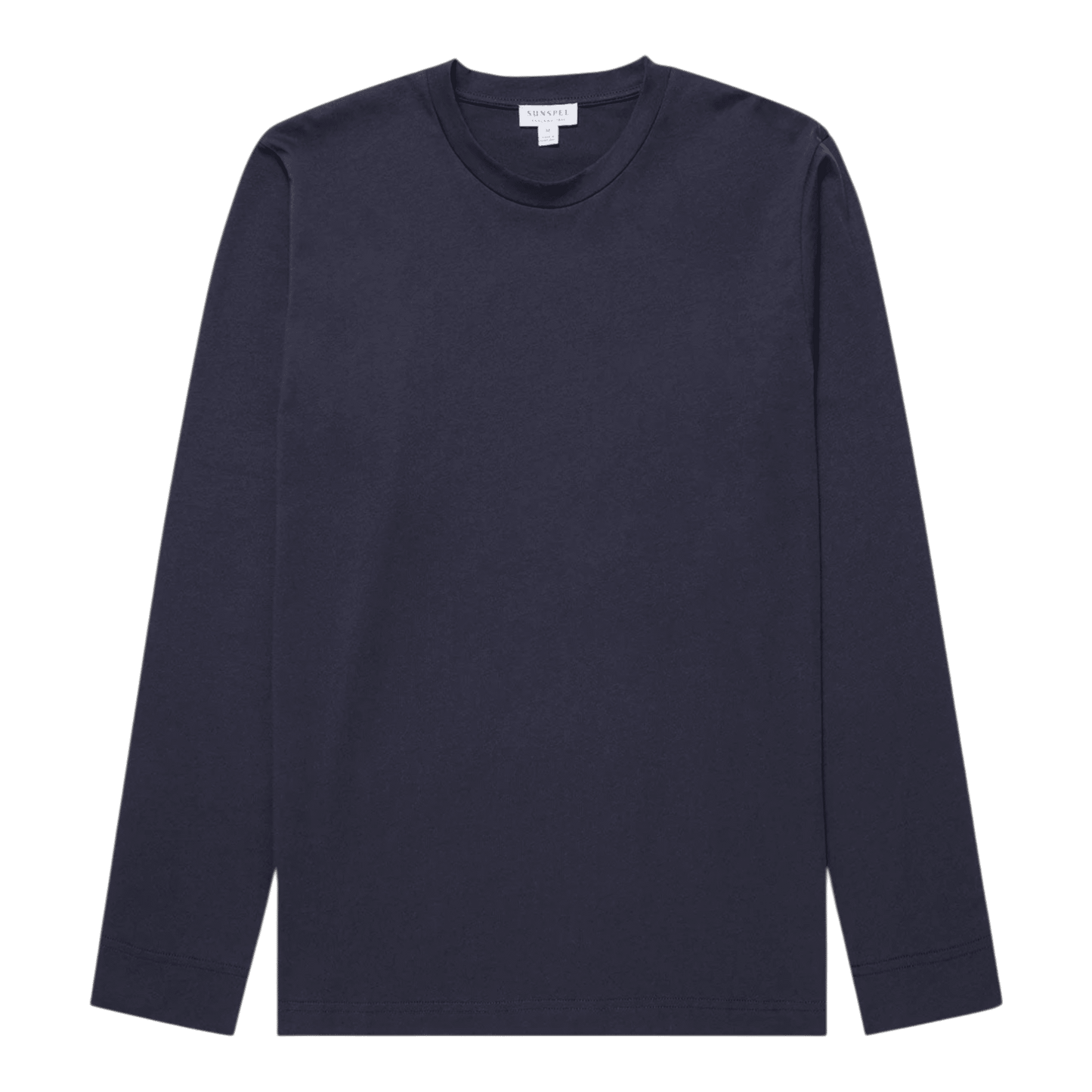 UNIT Hamburg - Sunspel, Langarm Riviera T-Shirt, Rundhals, navy - Sunspel