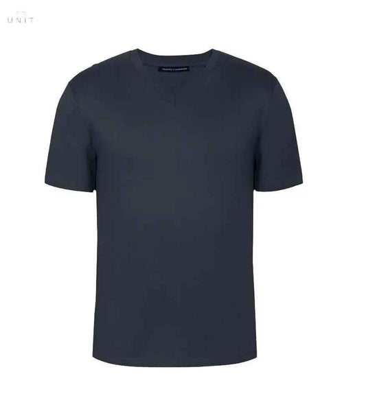 Trusted Handwork, T-shirt a girocollo in cotone Pima, navy